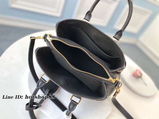 路易威登LV女包 M44898黑色 Open Handbag LV老花配皮手提肩背包 xxlv2381